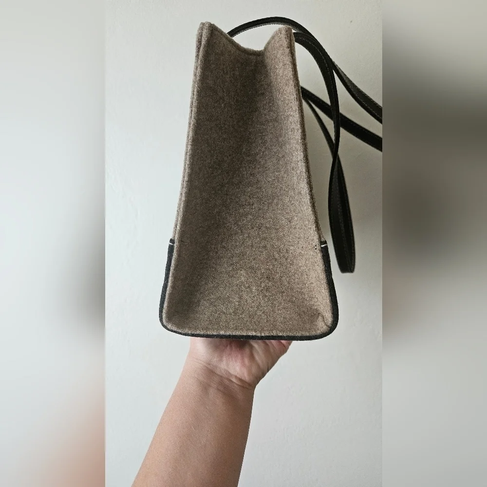 Vintage Kate Spade New York Tote Bag – Wool & Leather Trim, EUC - Picture 3 of 10